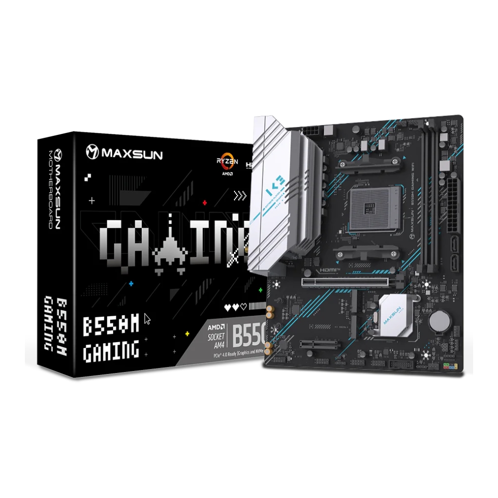 MAXSUN B550M GAMING WIFI DDR4 MICRO ATX BRAND NEW MOTHERBOARD 1 Maxsun B550M Gaming Wifi Ddr4 Micro Atx Brand New Motherboard