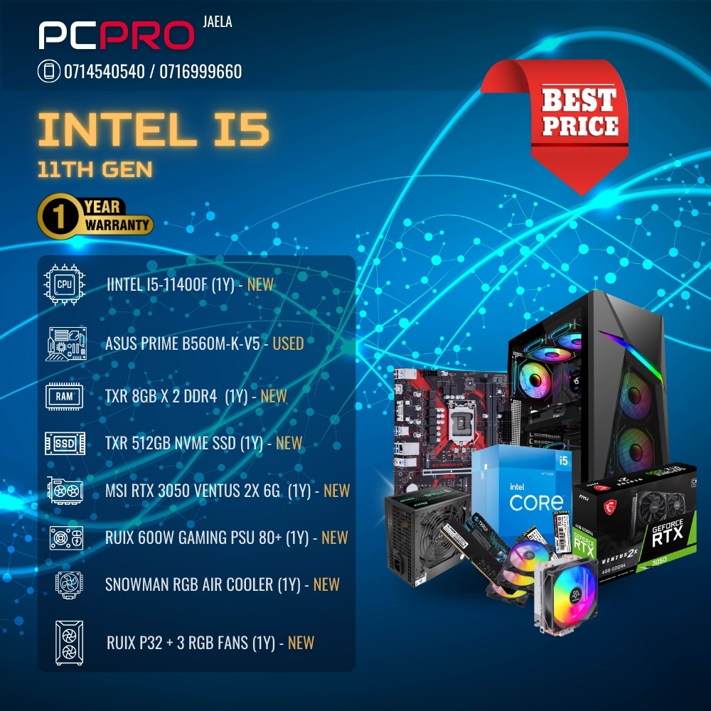 PCPRO INTEL CORE I5 11400F 11TH GEN PREBUILT DESKTOP COMPUTER 1 Intel Core I5 10600Kf 10Th Gen Prebuilt Desktop Computer