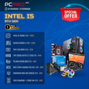 PCPRO INTEL CORE I5 9500F 9TH GEN PREBUILT DESKTOP COMPUTER