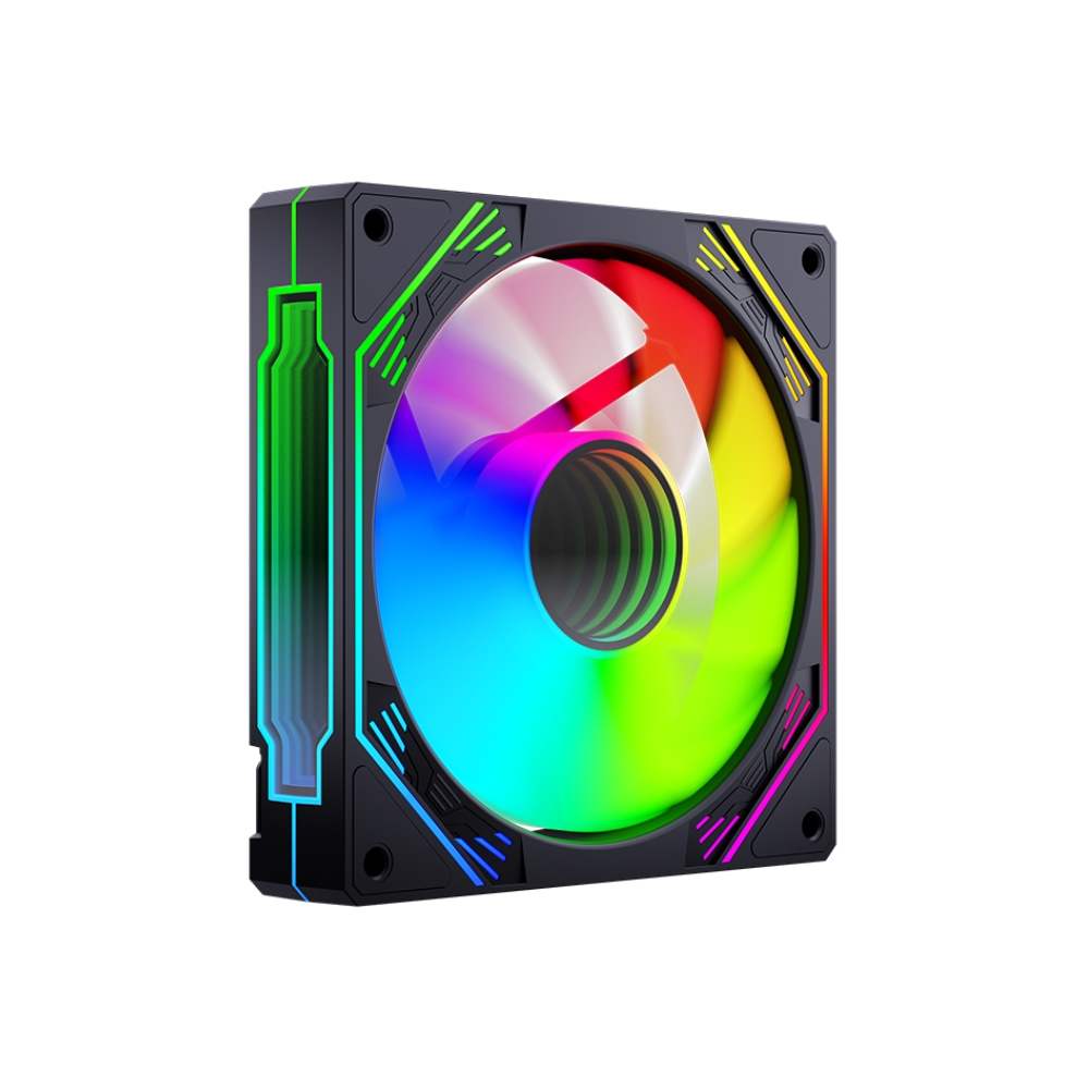 SNOWMAN CK120 ARGB 120MM BLACK CASE FAN (FORWARD) 1 Snowman Ck120 Argb 120Mm Black Case Fan (Forward)