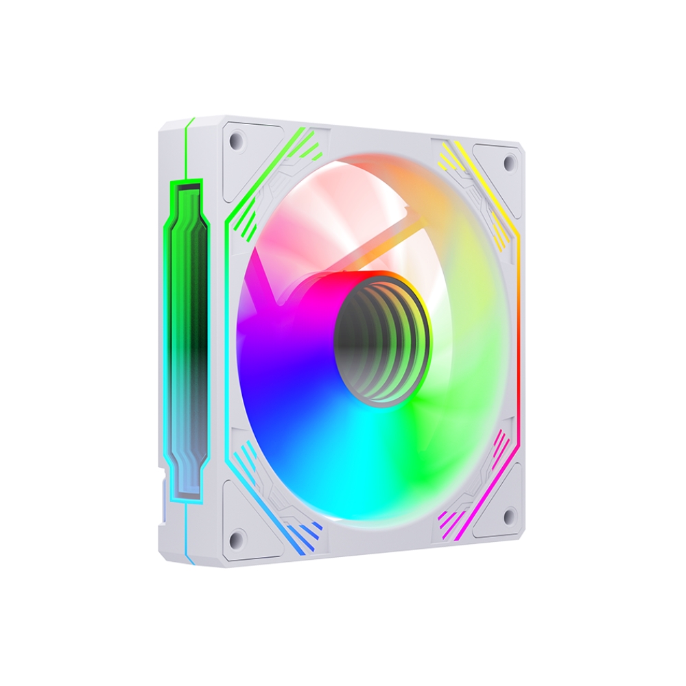 SNOWMAN CK120 ARGB 120MM WHITE CASE FAN (REVERSE) 1 Snowman Ck120 Argb 120Mm White Case Fan (Reverse)