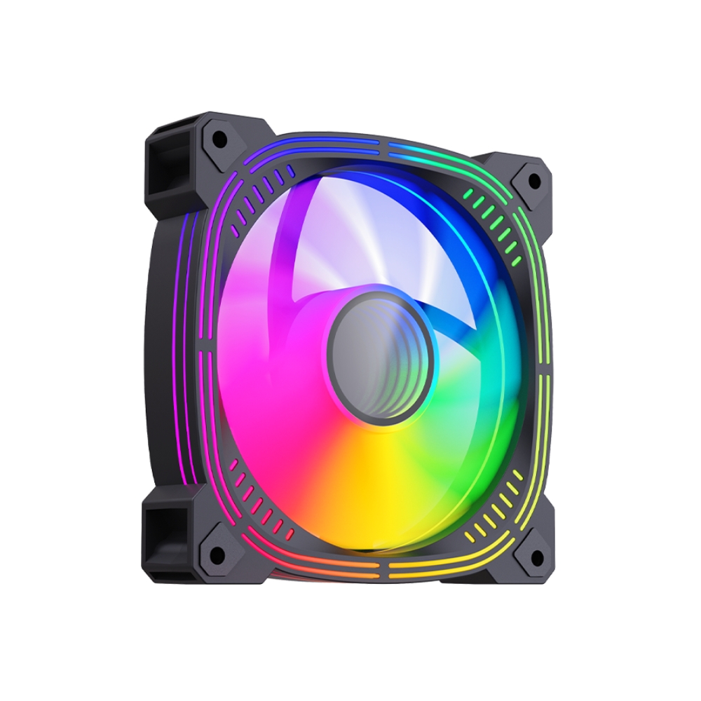 SNOWMAN ZF120 ARGB 120MM BLACK CASE FAN (FORWARD) 1 Snowman Zf120 Argb 120Mm Black Case Fan (Forward)