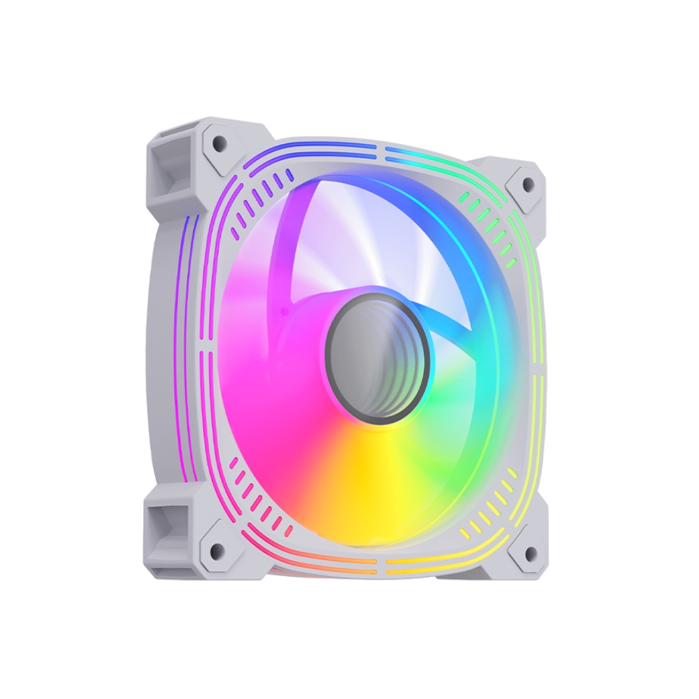 SNOWMAN ZF120 ARGB 120MM WHITE CASE FAN (REVERSE) 1 Snowman Zf120 Argb 120Mm White Case Fan (Reverse)